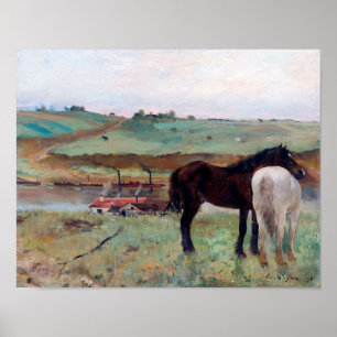 Poster Cavalo em um campo, Edgar Degas