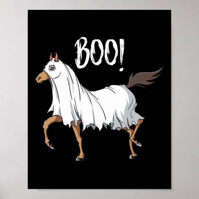 Poster Cavalo Fantasma Diversão Equestre Cavalo Lover Hal (Frente)