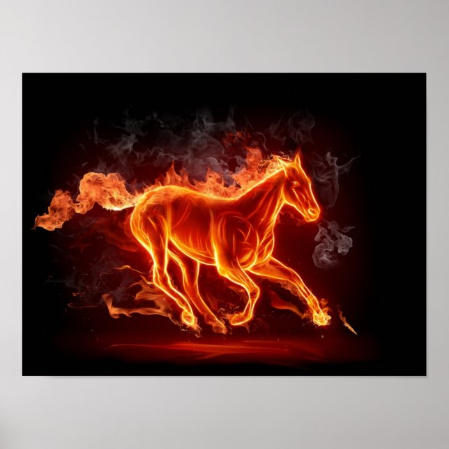 Poster Cavalo Flaming (Frente)