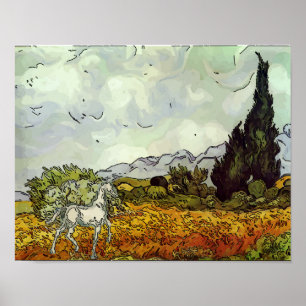 Poster Cavalo, homenagem Van Gogh