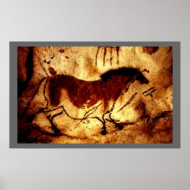 Póster Cavalo Lascaux (Frente)