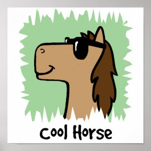 Poster Cavalo legal do clipart dos desenhos animados que