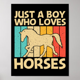 Poster Cavalo legal Para Meninos Crianças Equestrian Hors