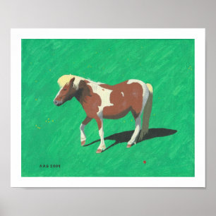 Póster Cavalo louro