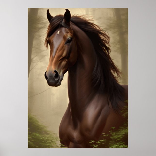 Poster Cavalo Majestoso e Bonito (Frente)
