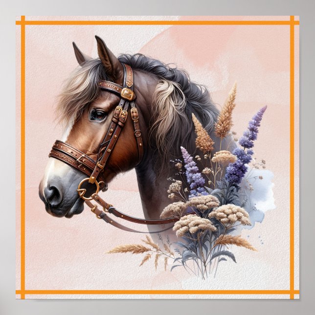 Poster Cavalo Marrom (Frente)