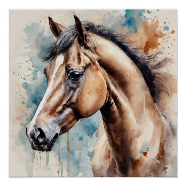 Póster Cavalo Marrom n.o 6 (Frente)