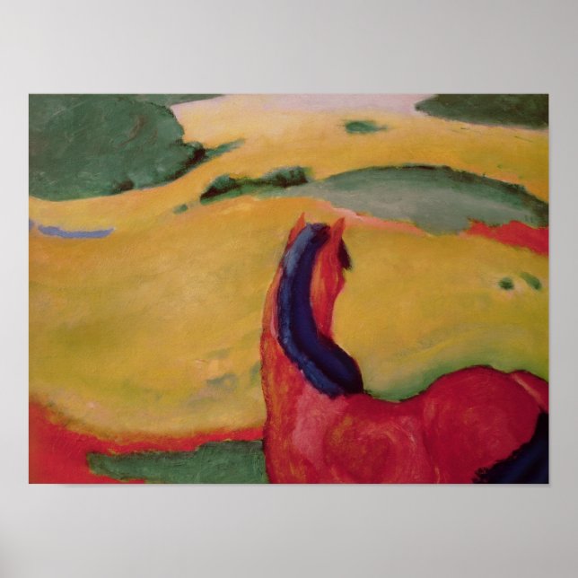 Póster Cavalo na paisagem, 1910 (Frente)