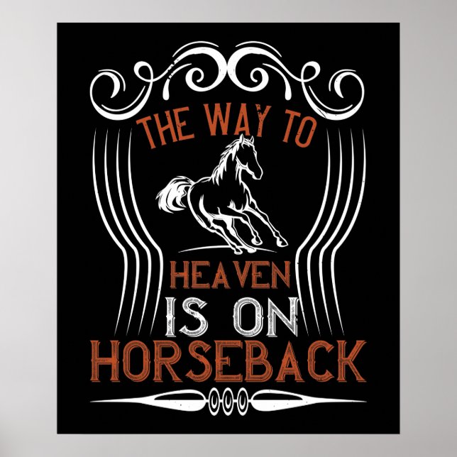 Poster Cavalo - O Caminho Para O Céu Está Em Horso (Frente)