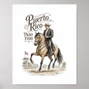 Poster Cavalo Paso Fino Porto Rico