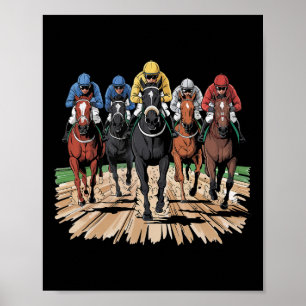 Poster Cavalo Racing Jockey Der