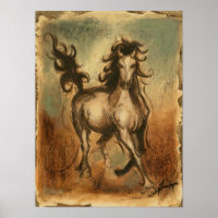 Cavalo selvagem e cores quentes