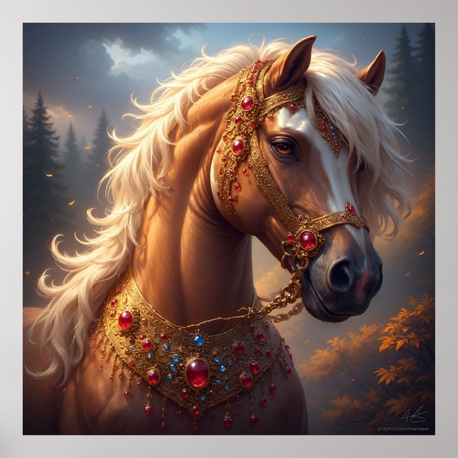 Poster Cavalo Vermelho Majestoso (Frente)