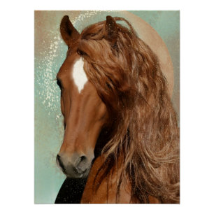 Póster Cavalo Vermelho - Poster
