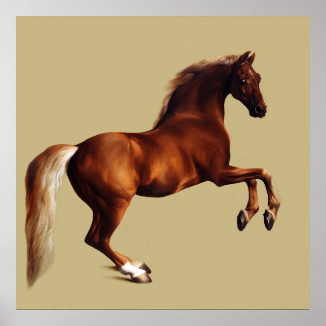 Poster Cavalo Whistlejacket por George Stubbs (Frente)