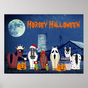 Poster Cavalos Bonitos no Cavalo de Halloween de Horsey