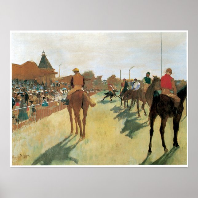 Poster Cavalos de Corrida Antes dos Pés, Degas (Frente)