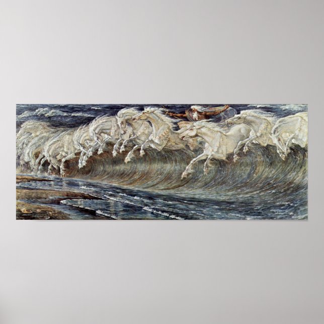 Poster Cavalos de Netuno por Walter Crane (Frente)