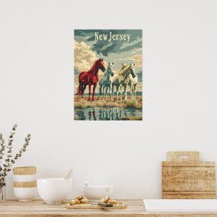 Poster Cavalos de Nova Jersey