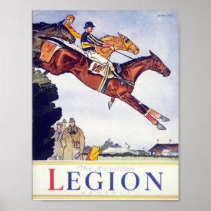 Poster Cavalos de raça do puro-sangue do vintage