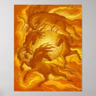 Póster Cavalos do Sol