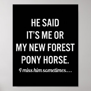 Poster Cavalos Engraçados Meu Novo Bosque Ny Citação Aman