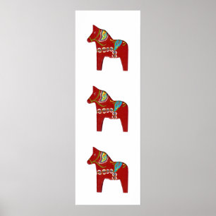 Poster Cavalos estreitos do dala da parede