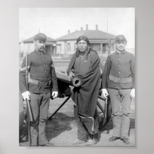 Póster Cavalos indianos da abundância de Oglala