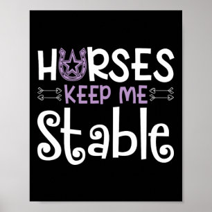 Poster Cavalos Mantenham-Me Estável Rapariga De Cavalo