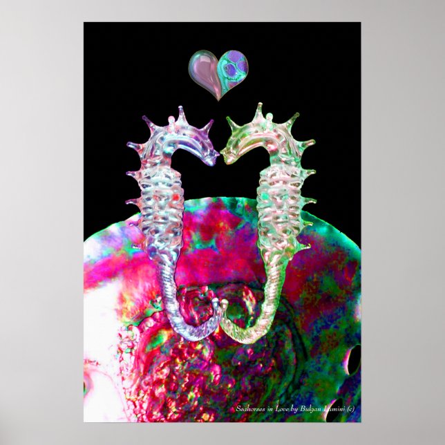 POSTER CAVALOS-MARINHOS NO AMOR E MÃE DE PÉROLA ROSA (Frente)