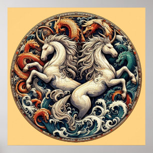 Poster "Cavalos Místicos Lindos" 47 V2