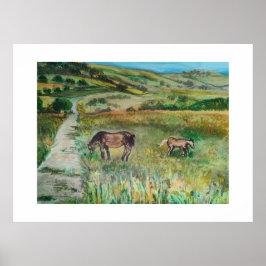 Poster Cavalos no prado