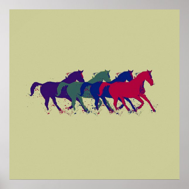 Póster Cavalos para paredes (Frente)