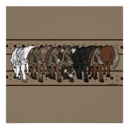 Póster  Cavalos por figdewdrop Cartaz