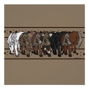 Póster  Cavalos por figdewdrop Cartaz