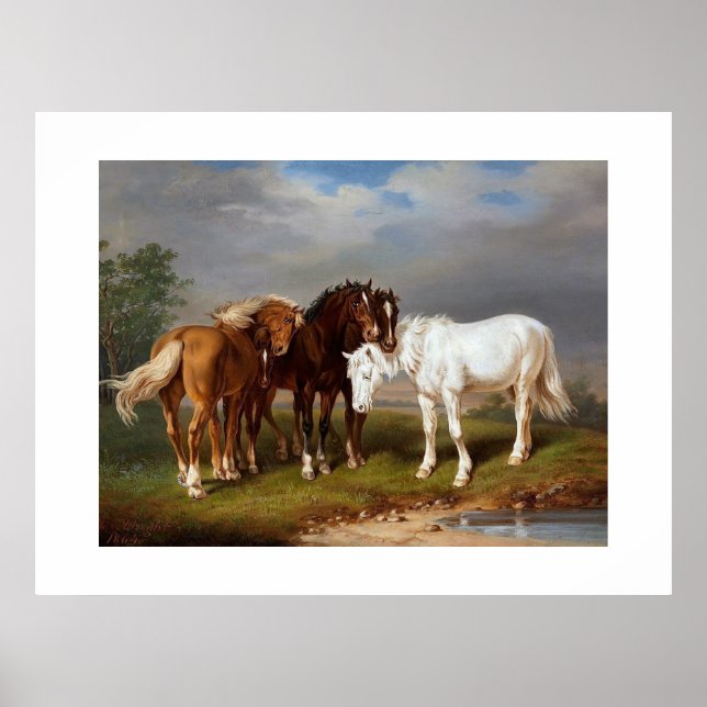 Poster  Cavalos por volta de 1864 (Frente)