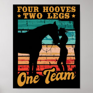 Poster Cavalos Quatro Cascos Duas Pernas Uma Rapariga de