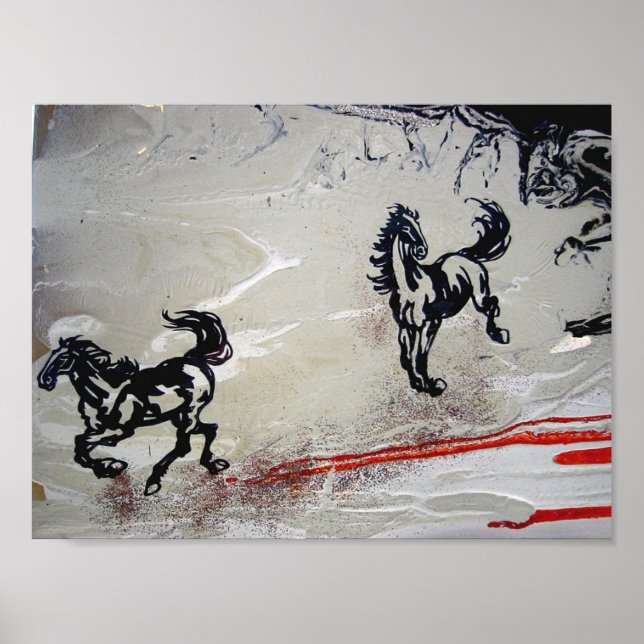 Póster "Cavalos Voadores" (Frente)