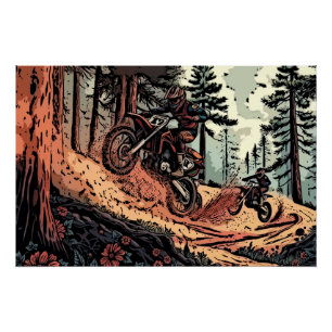 Póster Cavando a Terra - Pilotos de Moto de Terra