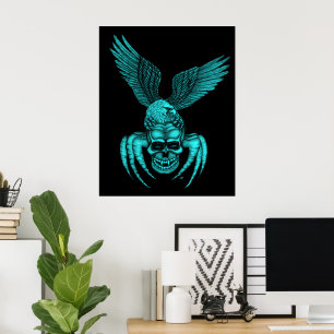 Poster Caveira-aranha com águia