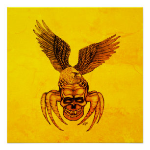 Póster Caveira-aranha com águia