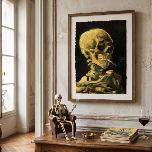 Poster Caveira com Cigarro Aceso por Vincent van Gogh