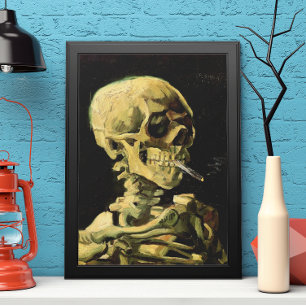 Poster Caveira com Cigarro Aceso por Vincent van Gogh