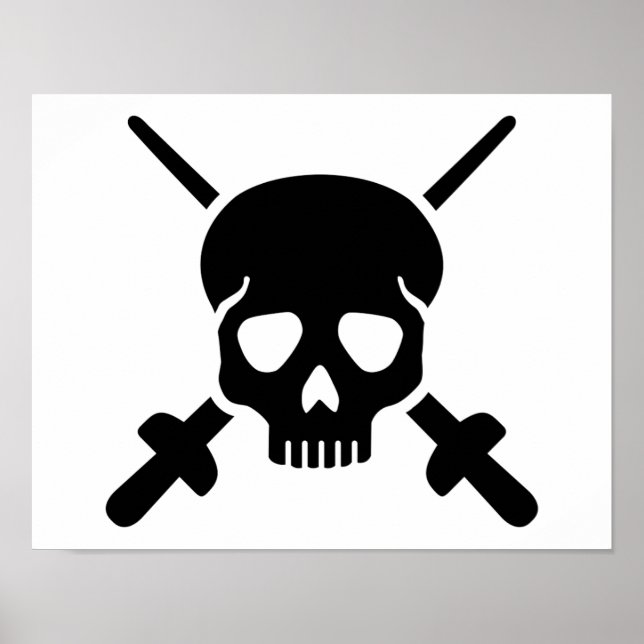 Póster Caveira de esgrima (Frente)