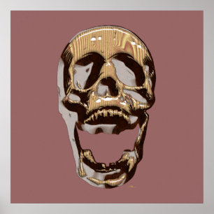 Póster Caveira de Madeira