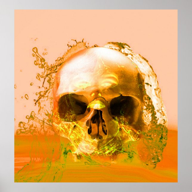 Póster Caveira do ouro na Água (Frente)