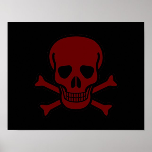 Poster Caveira e Ossos (Frente)