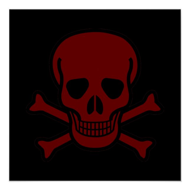 Póster Caveira e Ossos (Frente)