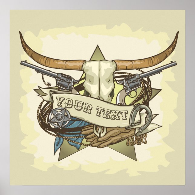 Poster Caveira Personalizável (Frente)