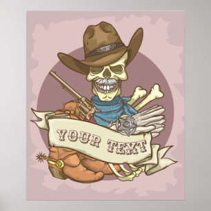 Poster Caveira Personalizável